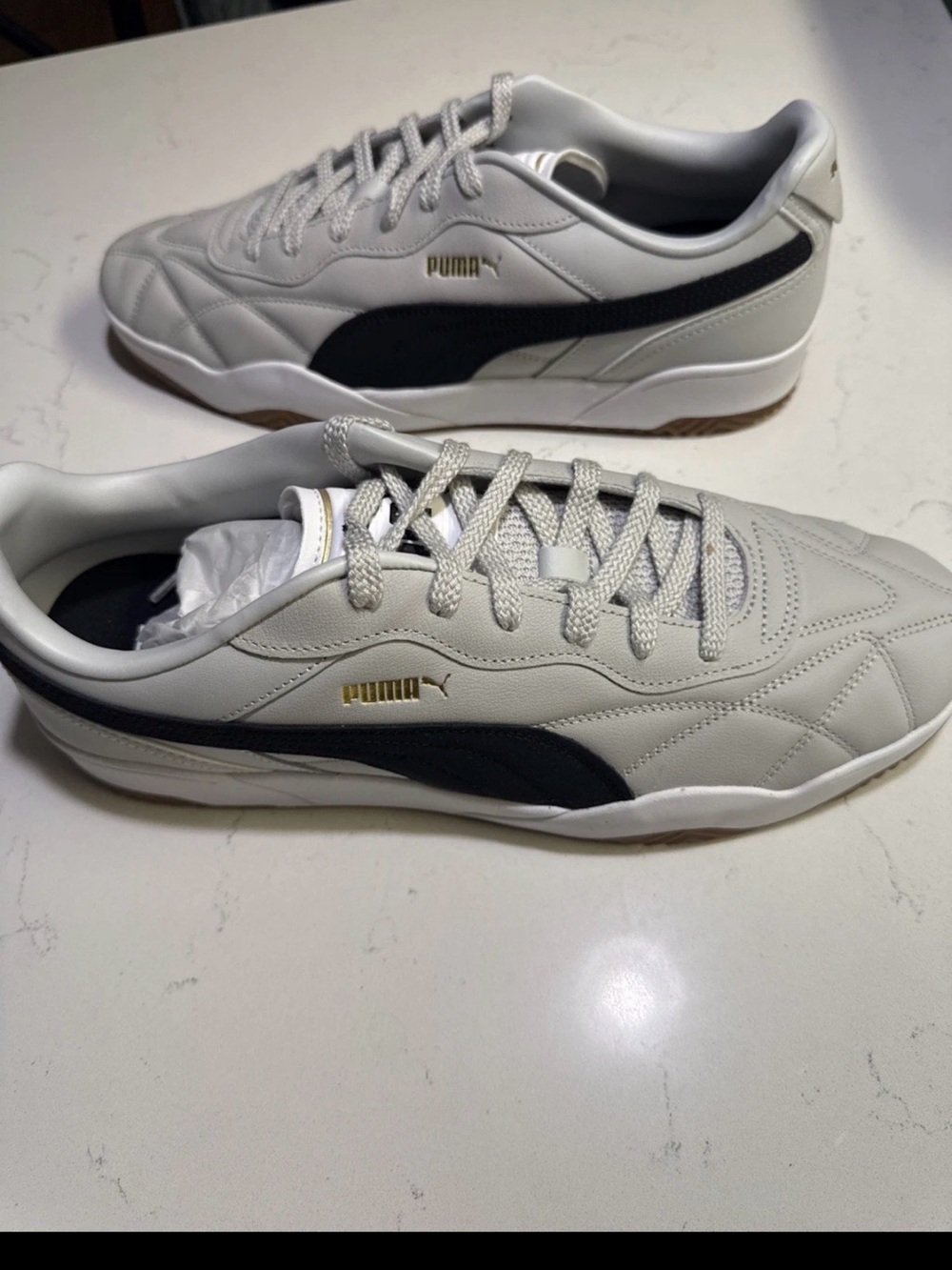 Puma Tifosi Lux Sneakers Glacial Gray/Black/Gum - Size US 13 Adults / Men's